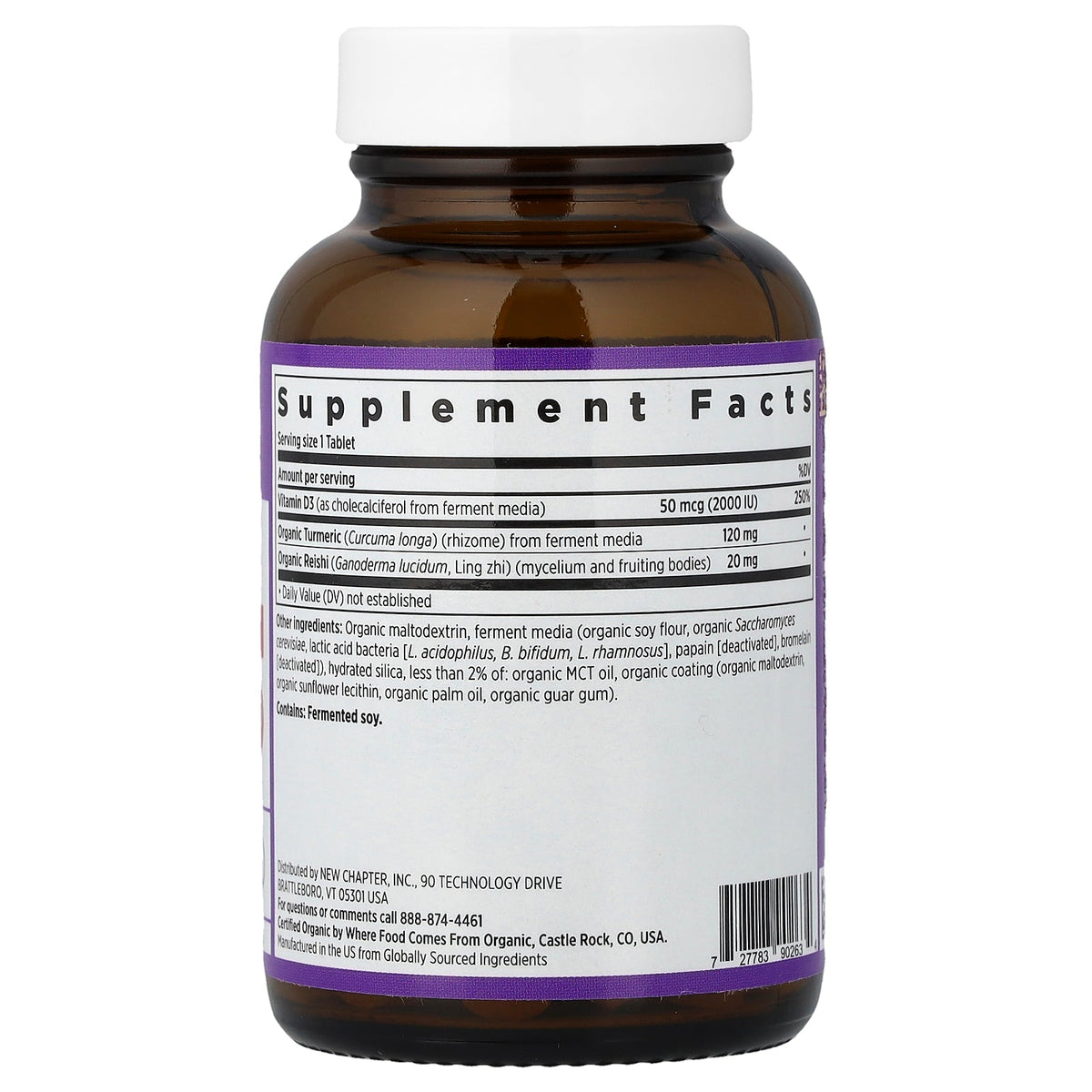 New Chapter, Fermented Vitamin D3, 60 Vegetarian Tablets