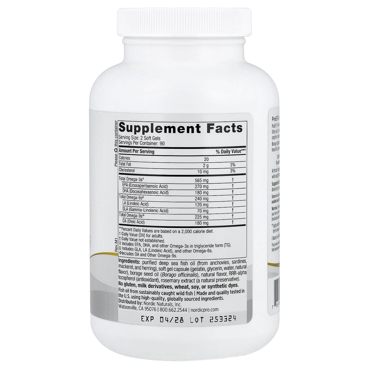 Nordic Naturals, ProEFA® 3-6-9, Lemon, 180 Softgels