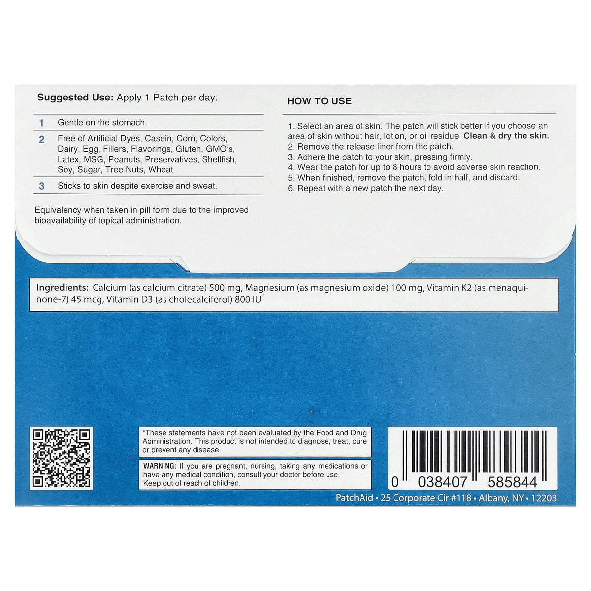 PatchAid, Kids Vitamin D3 / Calcium Patch, 30 Patches