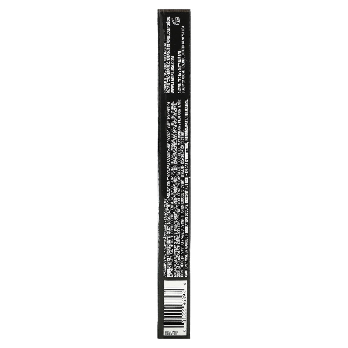 L.A. Girl, Featherlite Brow Shaping Powder Pencil, GBP393 Medium Brown, 0.04 oz (1.1 g)