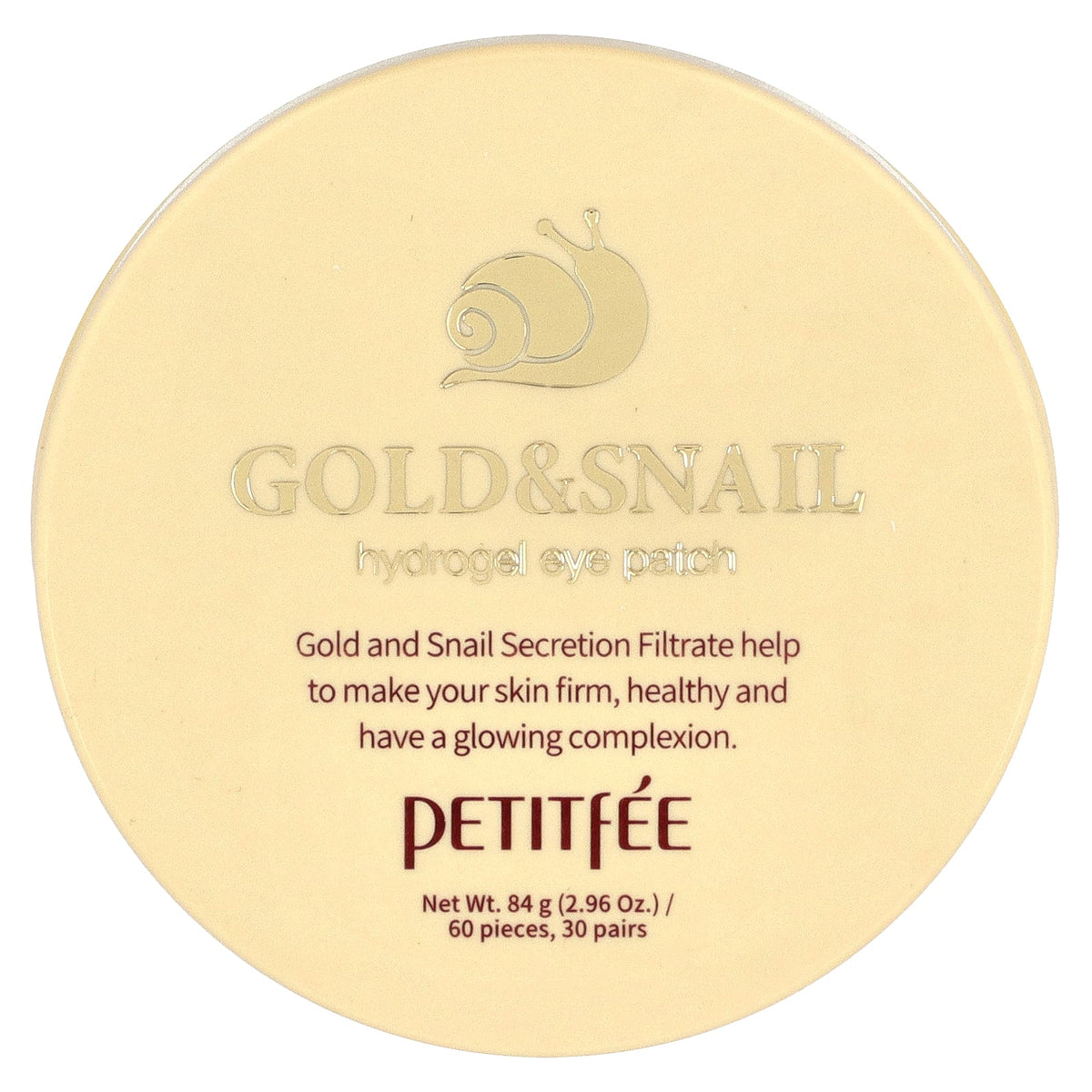 Petitfee, Gold & Snail Hydrogel Eye Patch, 60 Patches