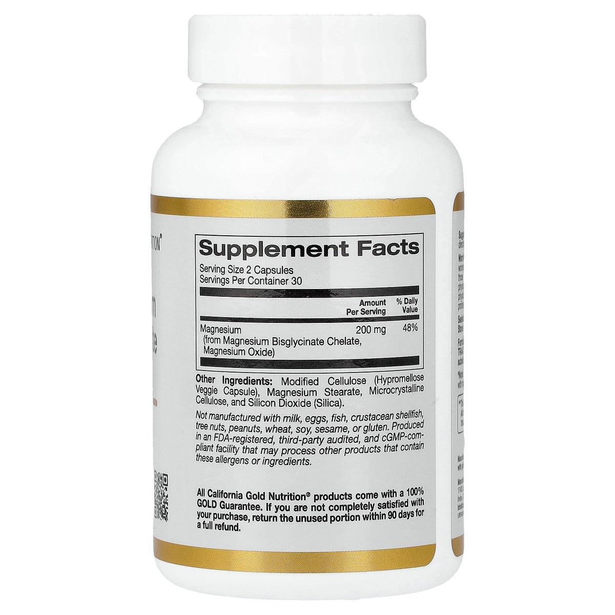 California Gold Nutrition, Magnesium Bisglycinate Chelate, Albion TRAACS®, 60 Veggie Capsules (100 mg per Capsule)