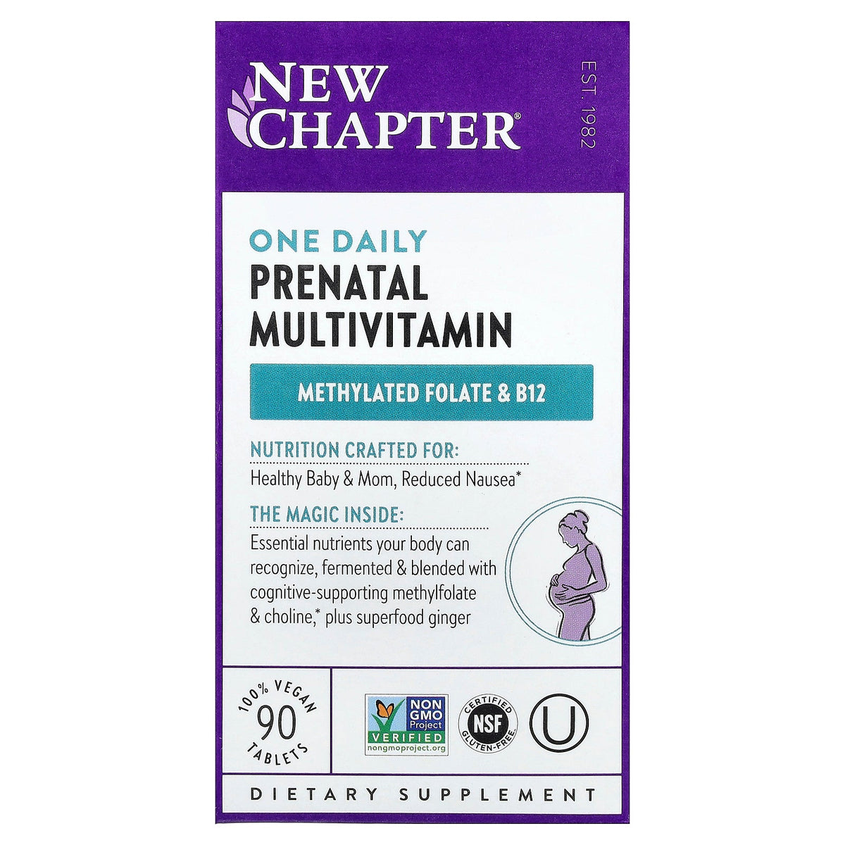 New Chapter, One Daily Prenatal Multivitamin, 90 Vegan Tablets