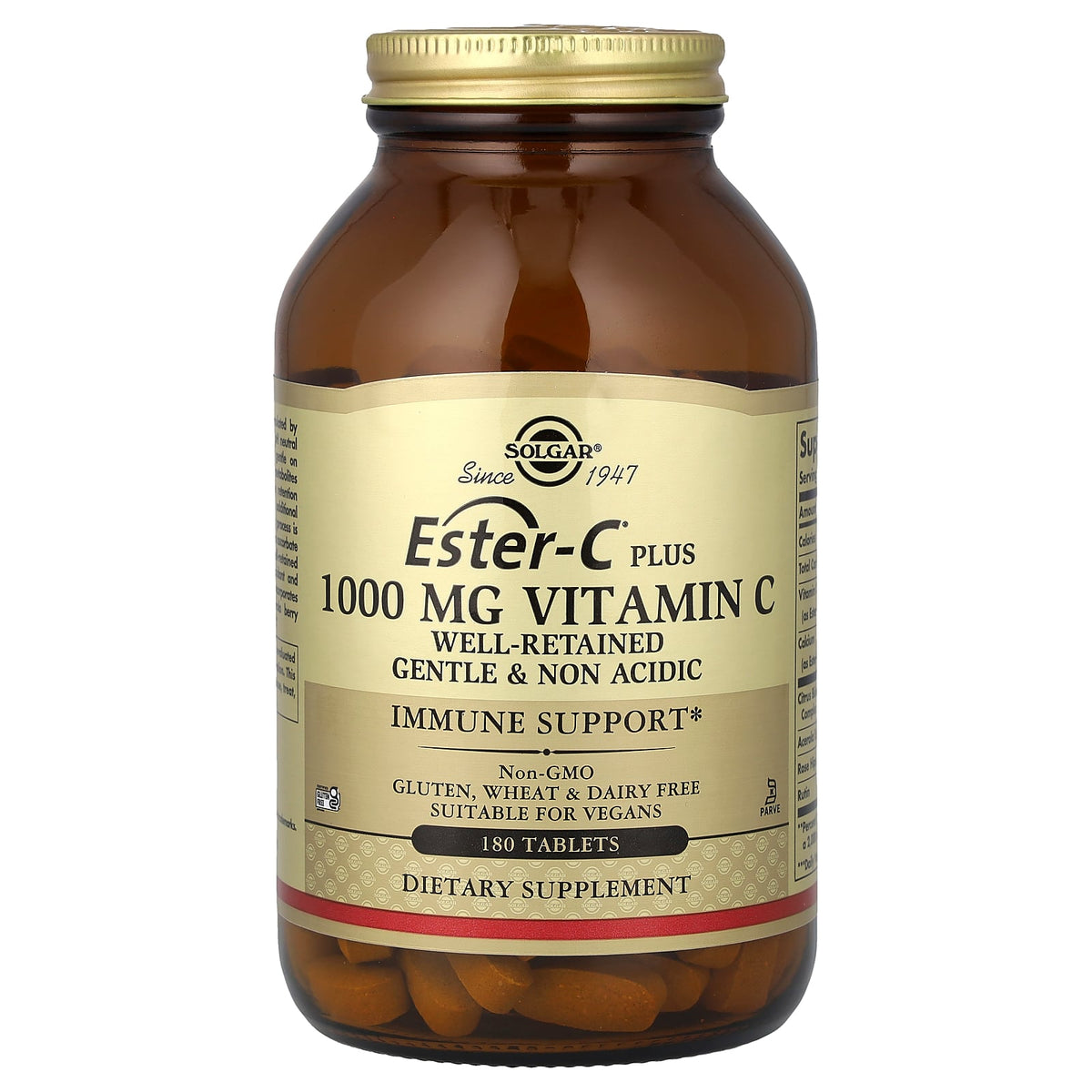 Solgar, Ester-C® Plus, Vitamin C, 1,000 mg, 180 Tablets