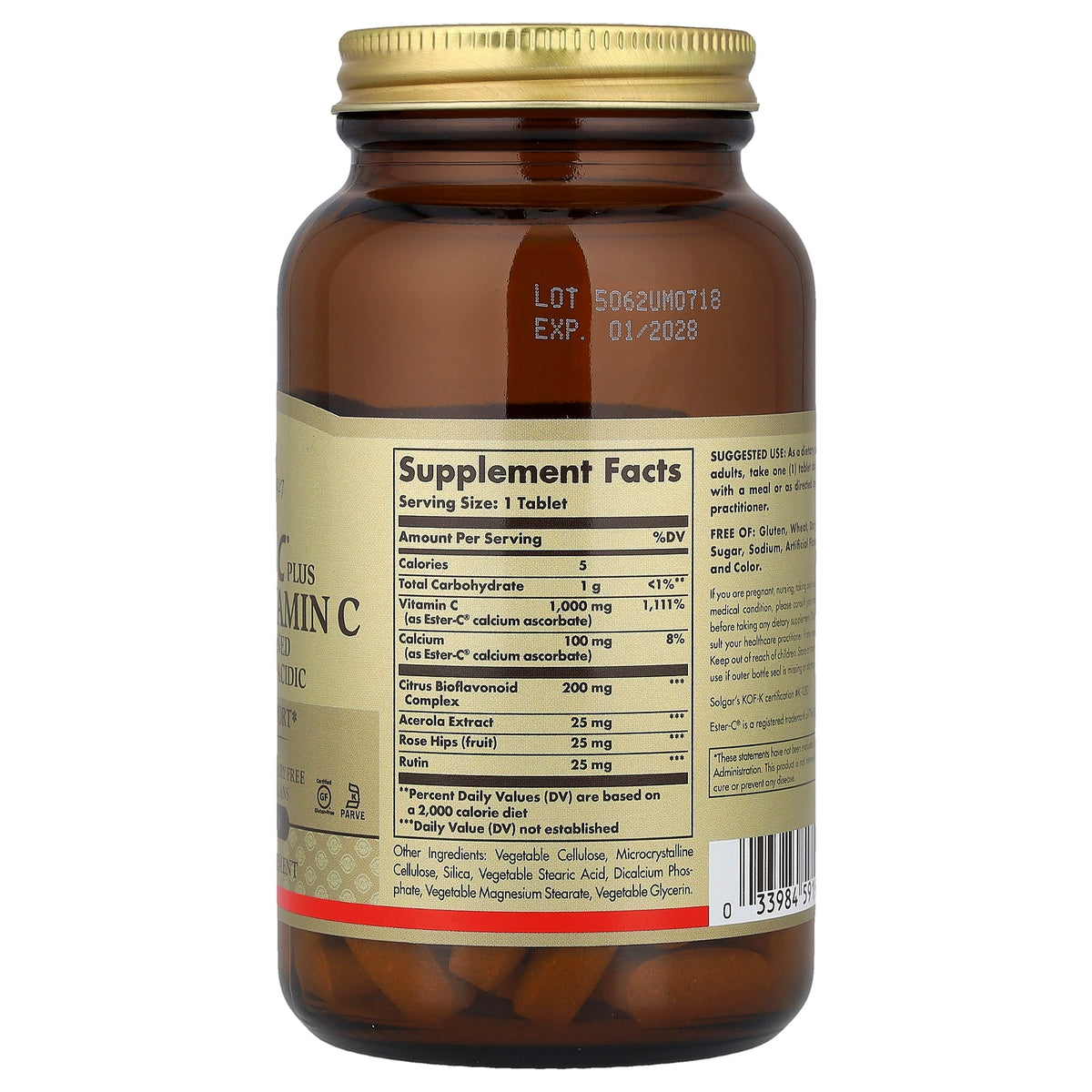 Solgar, Ester-C® Plus, Vitamin C, 90 Tablets