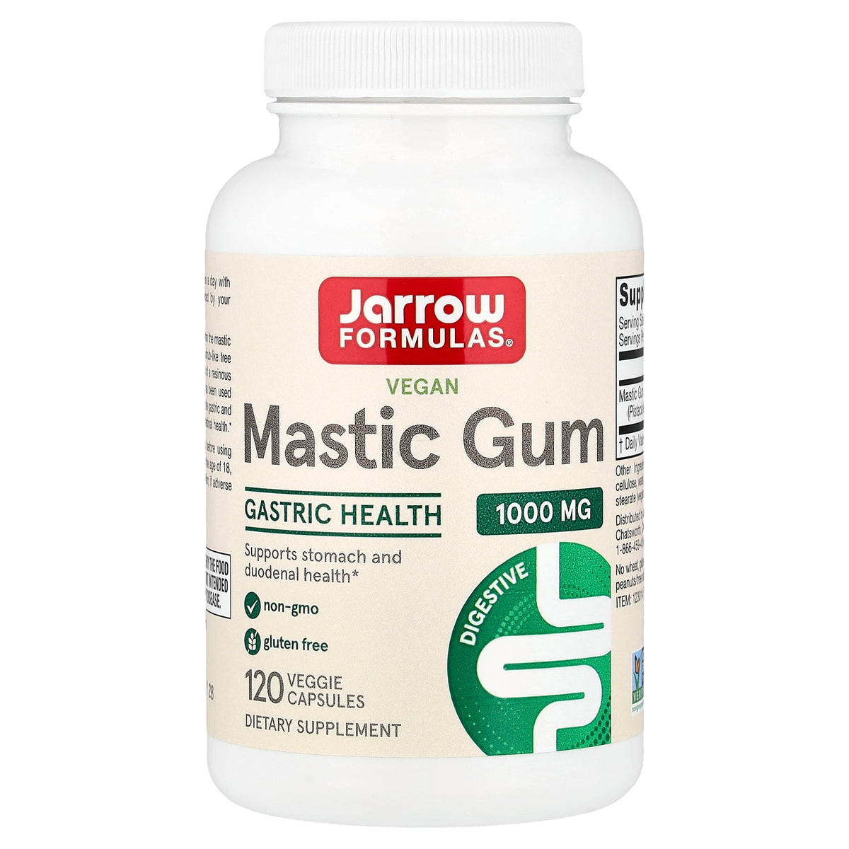 Jarrow Formulas, Vegan Mastic Gum, 120 Veggie Capsules (500 mg per Capsule)