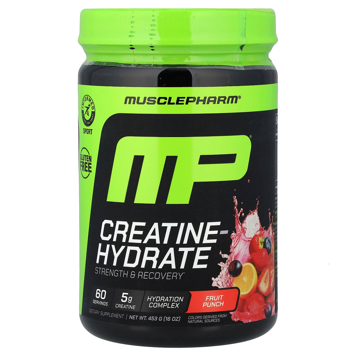 MusclePharm, Creatine-Hydrate, Fruit Punch, 16 oz (453 g)