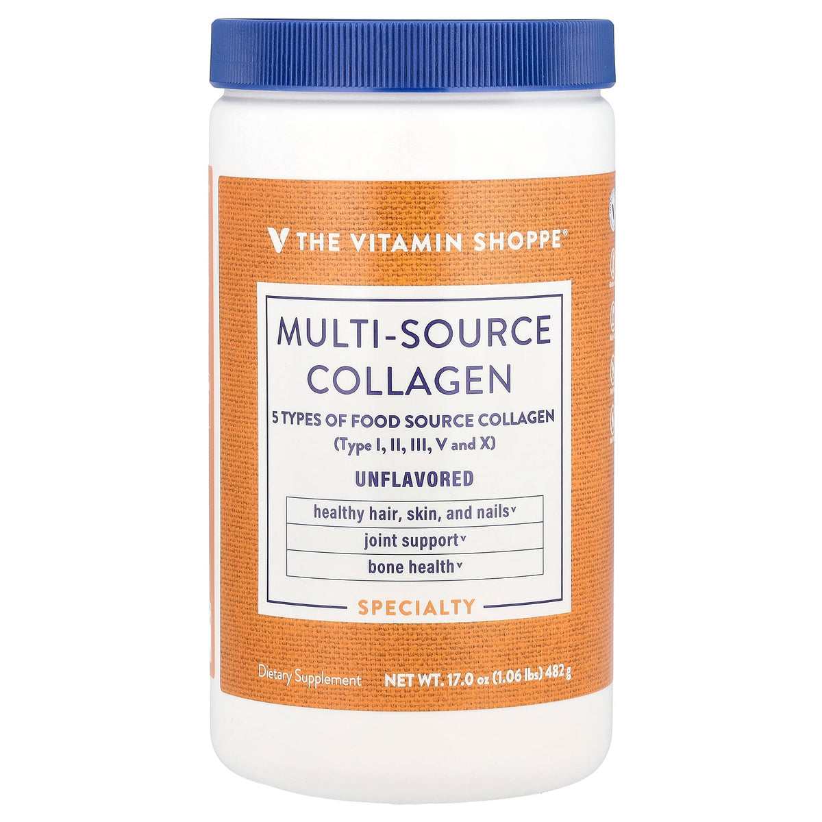 The Vitamin Shoppe, Multi-Source Collagen, Unflavored, 1.06 lbs (482 g)