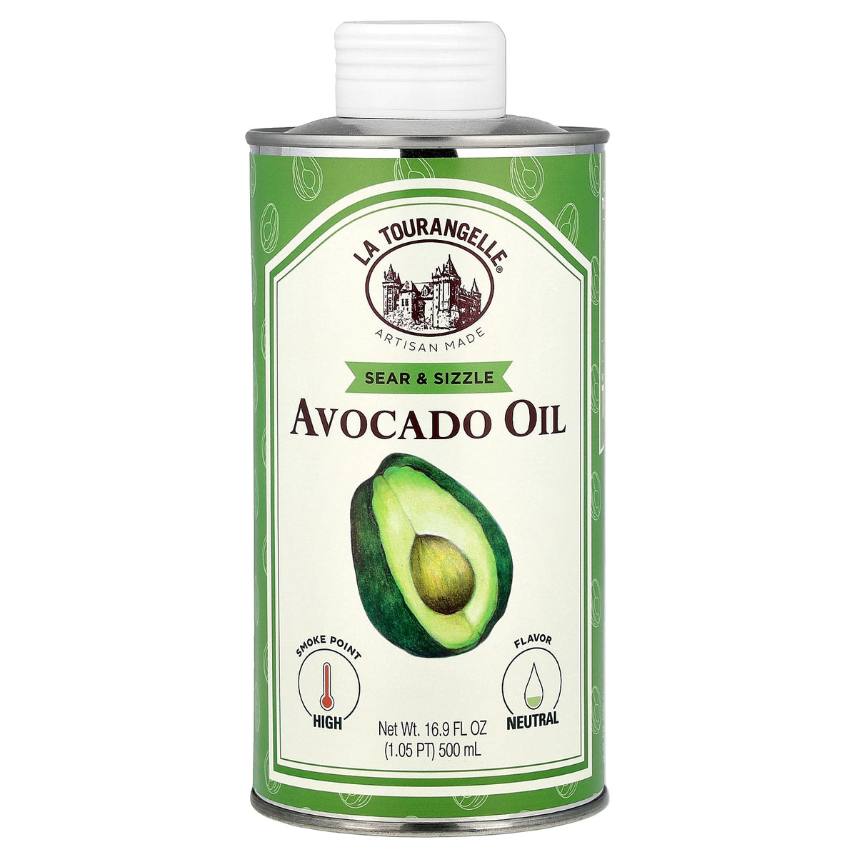 La Tourangelle, Sear & Sizzle Avocado Oil, 16.9 fl oz (500 ml)