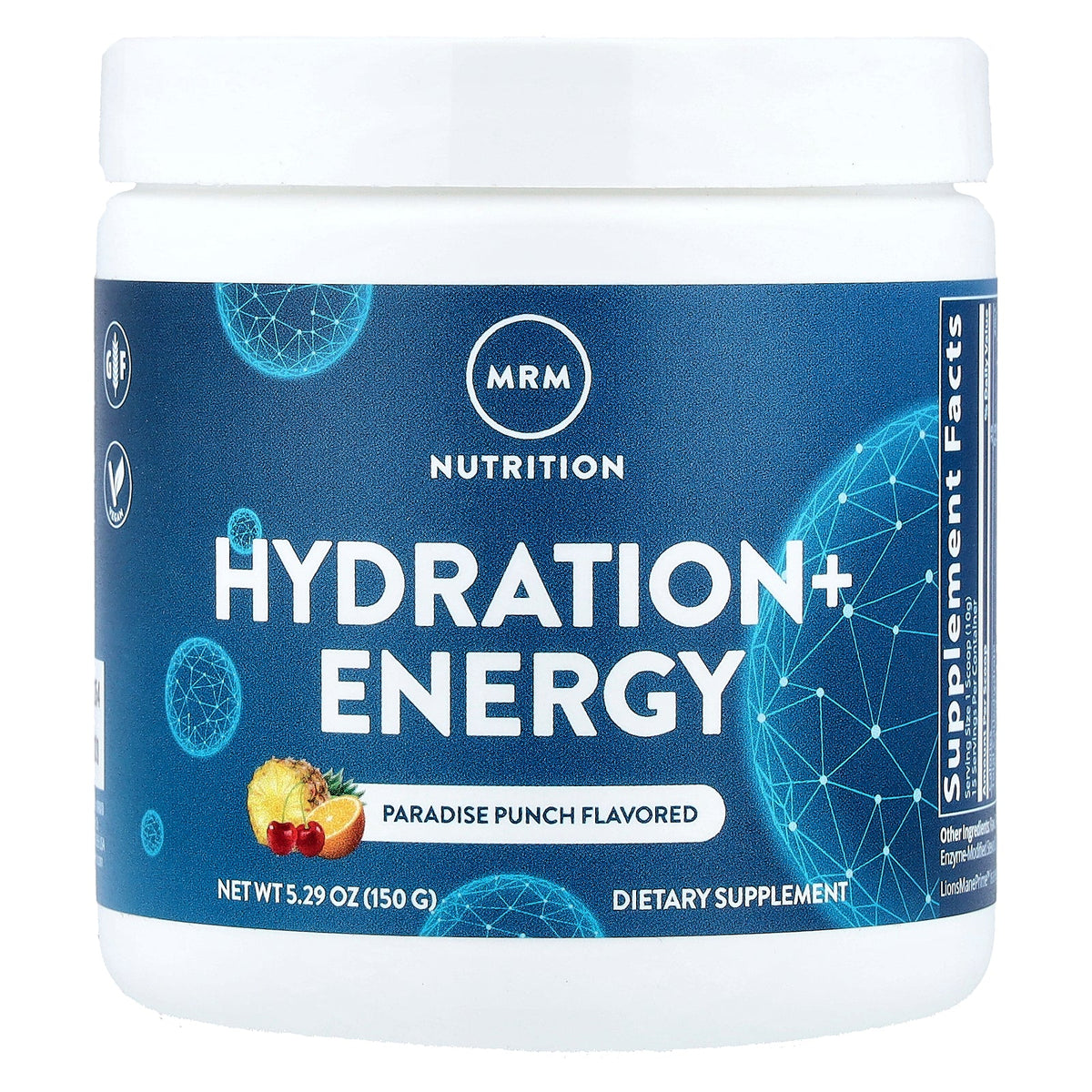 MRM Nutrition, Hydration+ Energy, Paradise Punch, 5.29 oz (150 g)