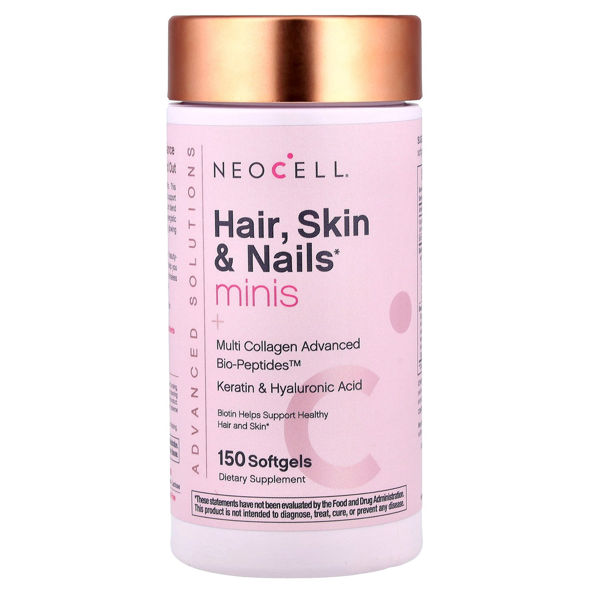 NeoCell, Advanced Solutions, Hair, Skin Nails Minis + Multi Collagen Advanced Bio-Peptides™, 150 Softgels