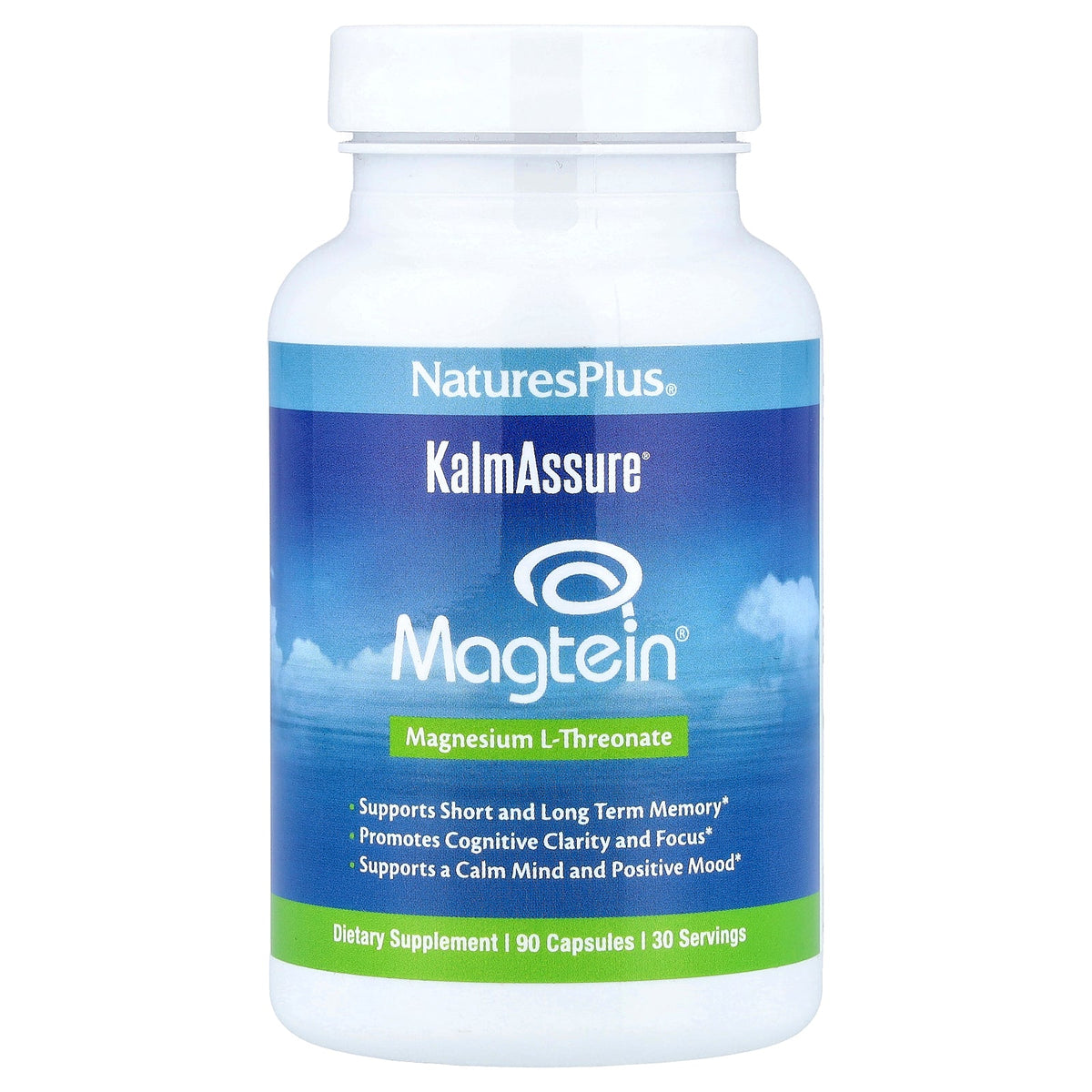 NaturesPlus, KalmAssure®, Magtein®, 90 Capsules