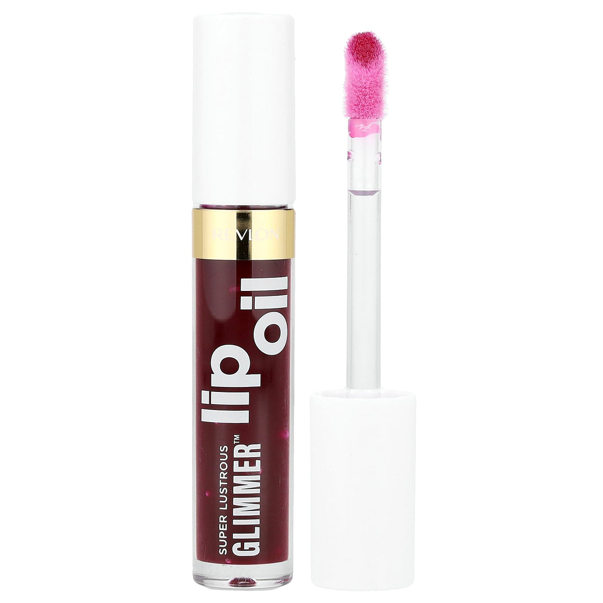 Revlon, Super Lustrous Glimmer™, Lip Oil, 006 Plum Pop, 0.13 fl oz (3.8 ml)
