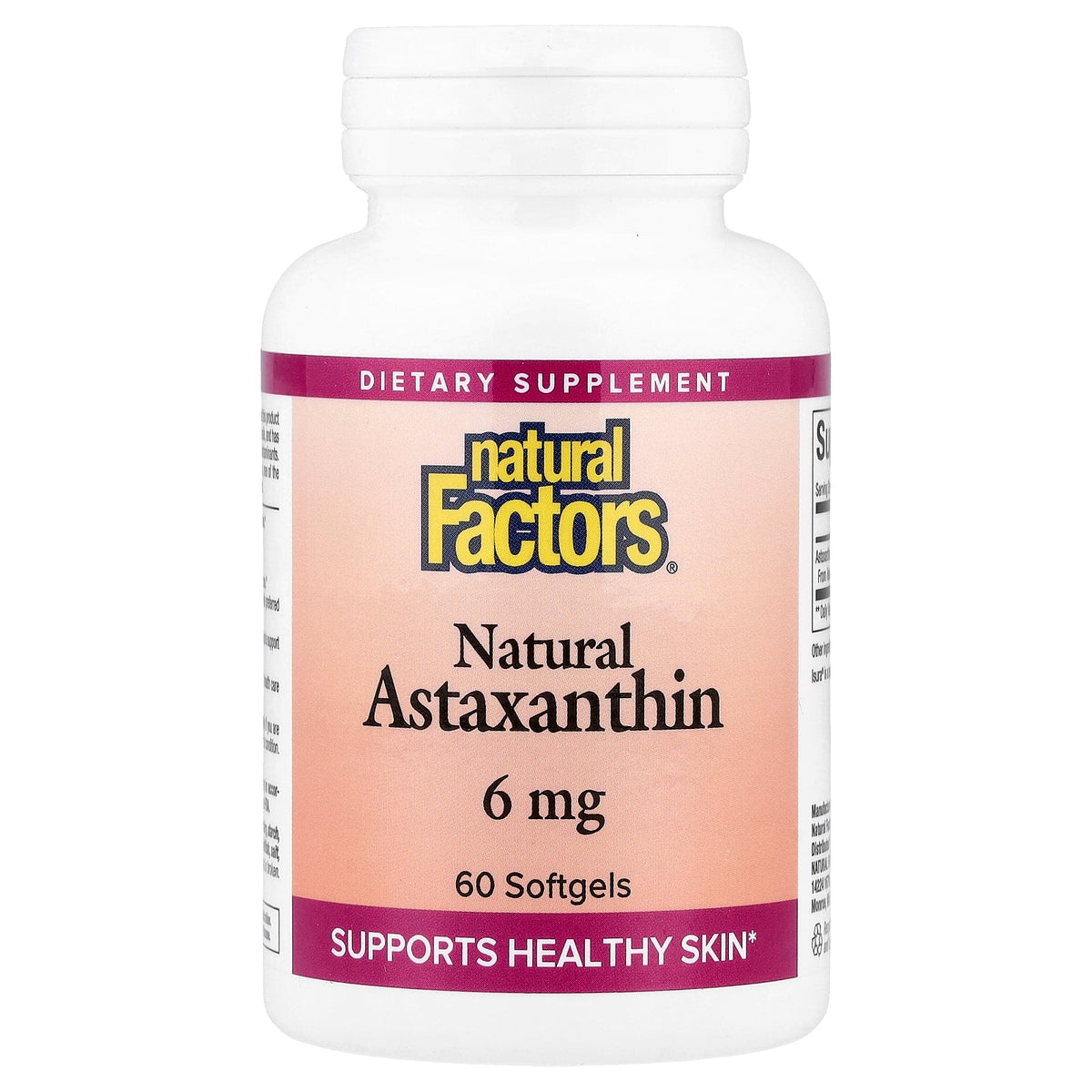 Natural Factors, Natural Astaxanthin, 6 mg, 60 Softgels