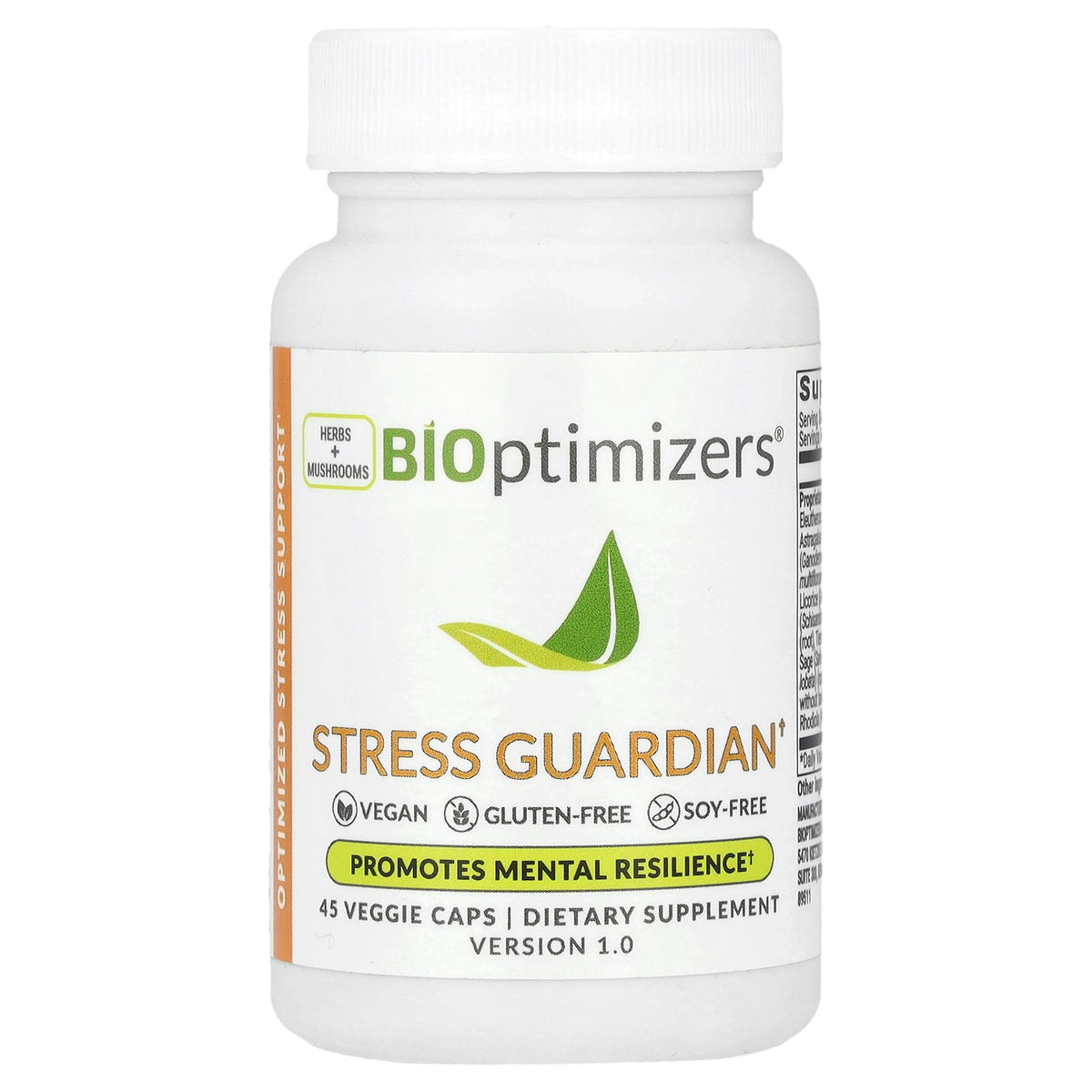 BIOptimizers, Stress Guardian, 45 Veggie Caps