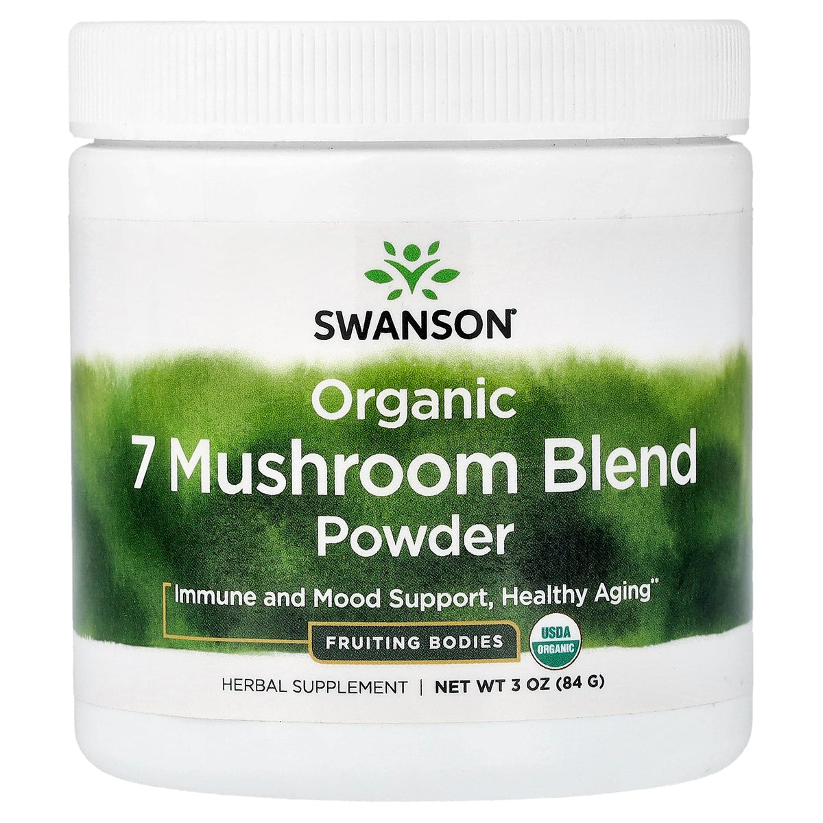 Swanson Vitamins, Organic 7 Mushroom Blend Powder, 3 oz (84 g)