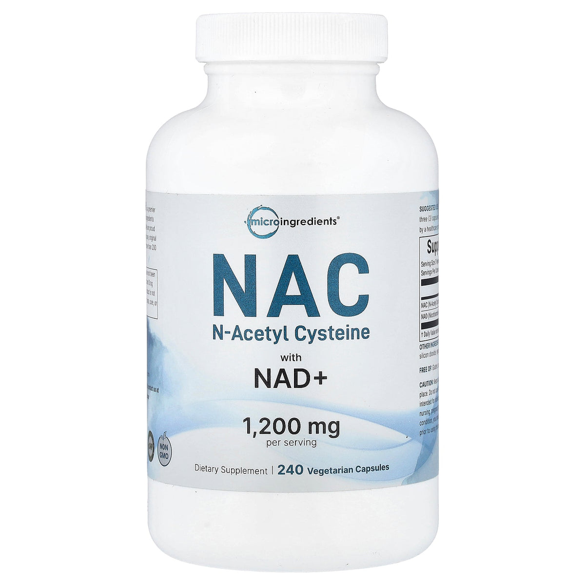 Micro Ingredients, NAC with NAD+, 240 Vegetarian Capsules