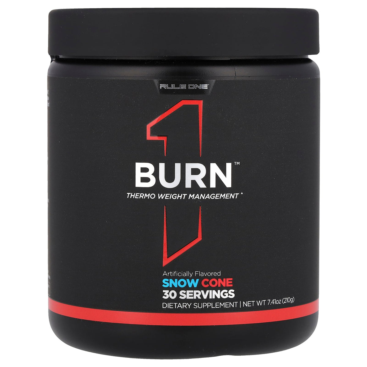 Rule One Proteins, Burn™, Thermo Weight Management, Snow Cone , 7.41 oz (210 g)