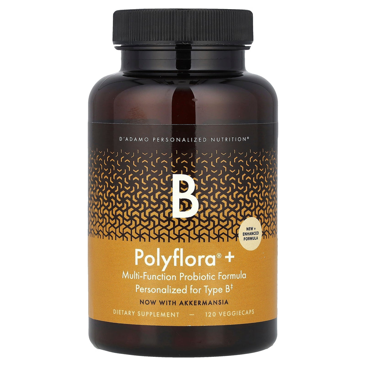D'Adamo Personalized Nutrition, Polyflora® + B, Multi-Function Probiotic Formula, 120 VeggieCaps