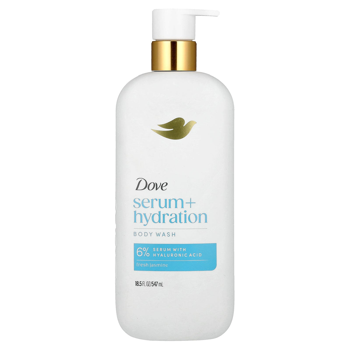 Dove, Serum + Hydration, Body Wash, Fresh Jasmine, 18.5 fl oz (547 ml)