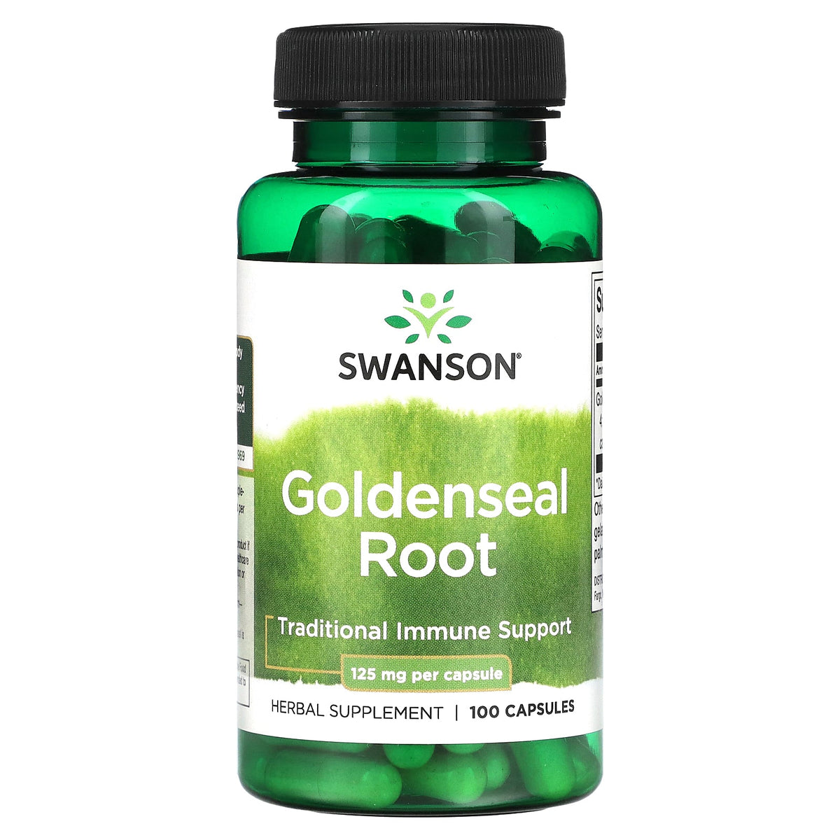 Swanson Vitamins, Goldenseal Root, 125 mg, 100 Capsules