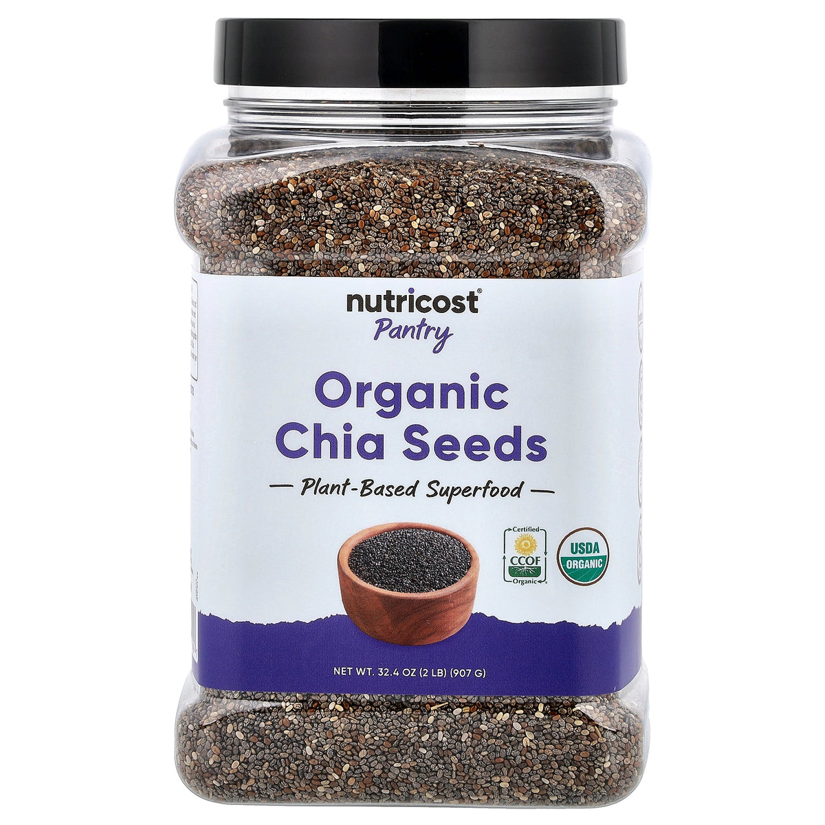 Nutricost, Pantry, Organic Chia Seeds, 32.4 oz (907 g)