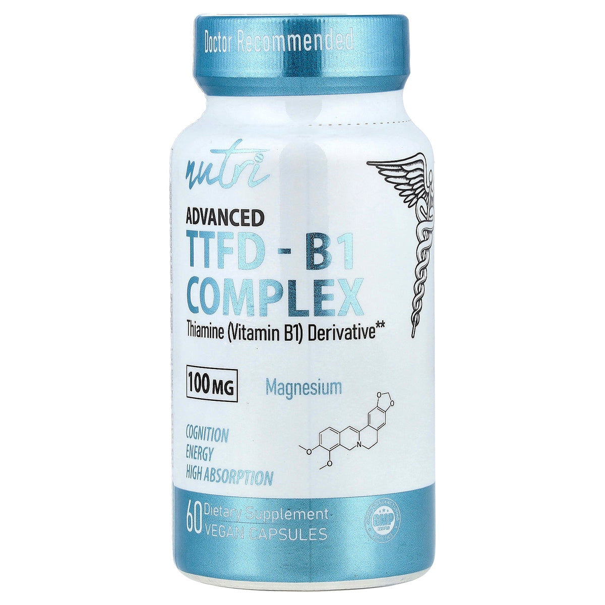Nutri, Advanced TTFD-B1 Complex, 60 Vegan Capsules