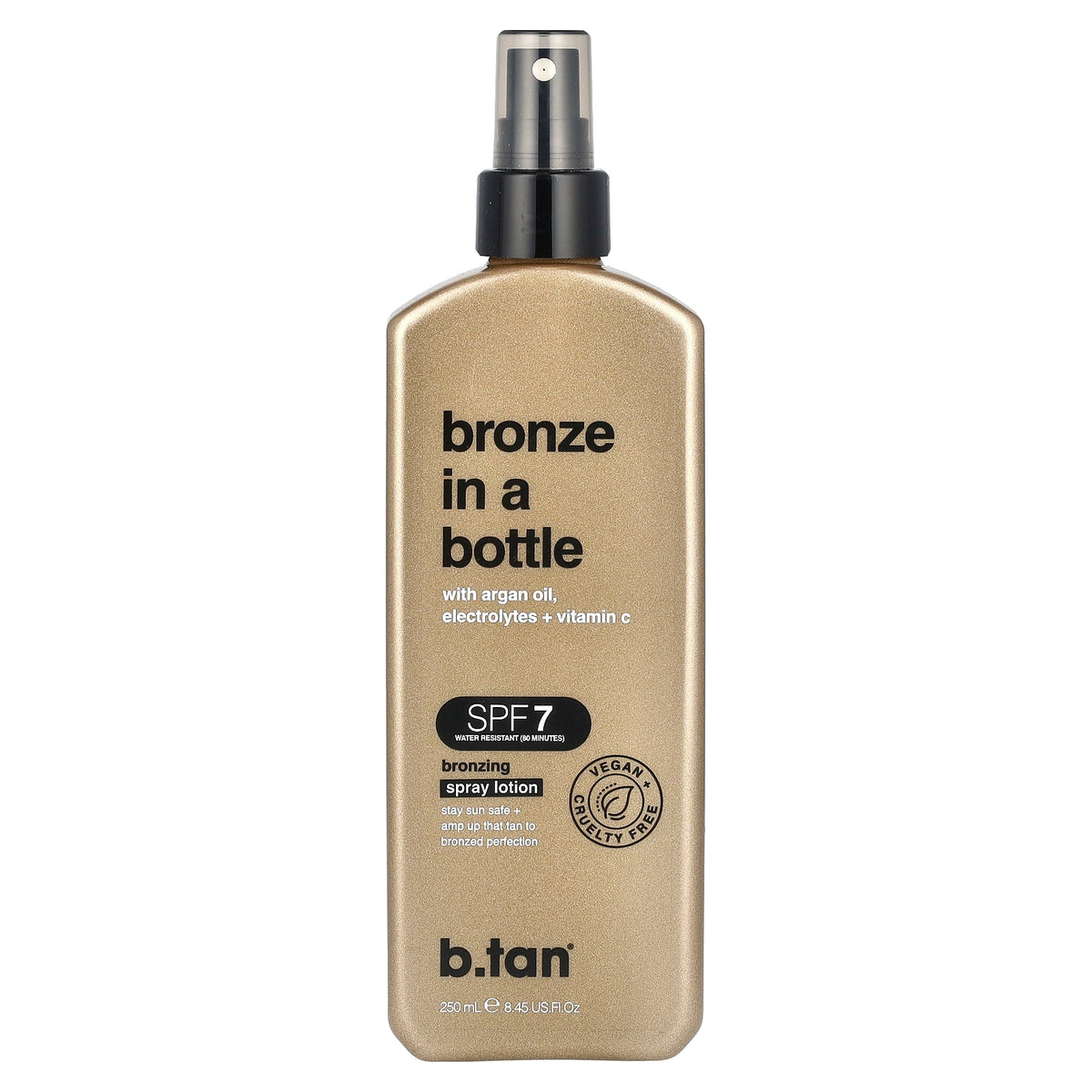 b.tan, Bronze In A Bottle, Bronzing Spray Lotion, SPF 7, 8.45 fl oz (250 ml)