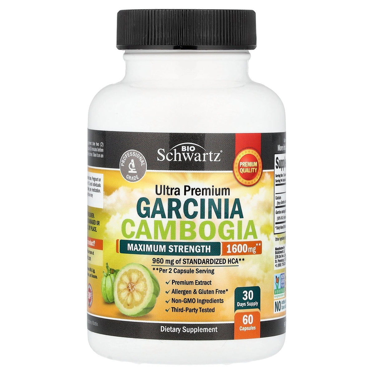 BioSchwartz, Ultra Premium Garcinia Cambogia, Maximum Strength, 60 Capsules