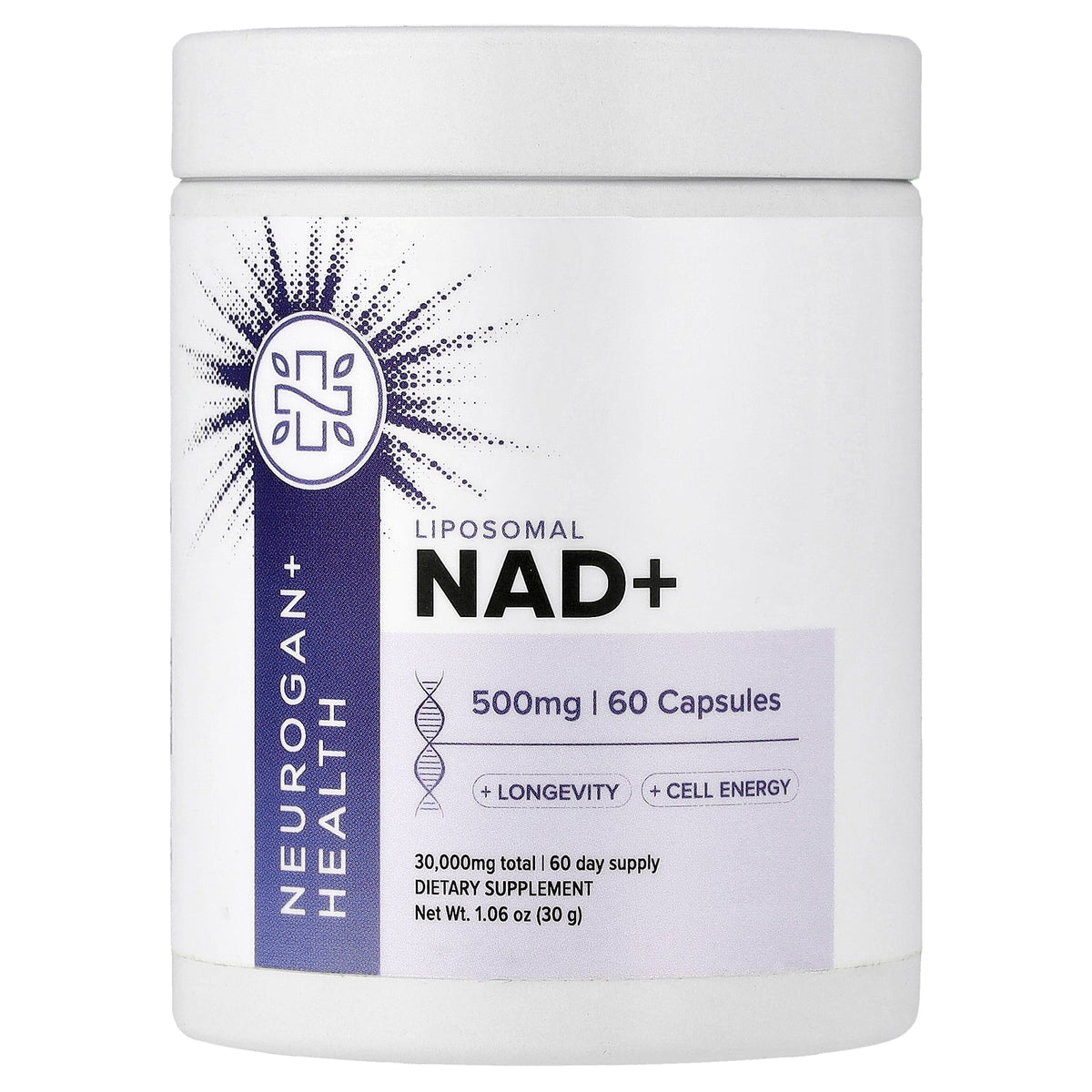 Neurogan Health, Liposomal NAD+, 500 mg, 60 Capsules