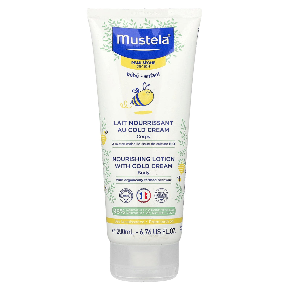 Mustela, Baby, Nourishing Body Lotion with Cold Cream, Dry Skin, 6.76 fl oz (200 ml)