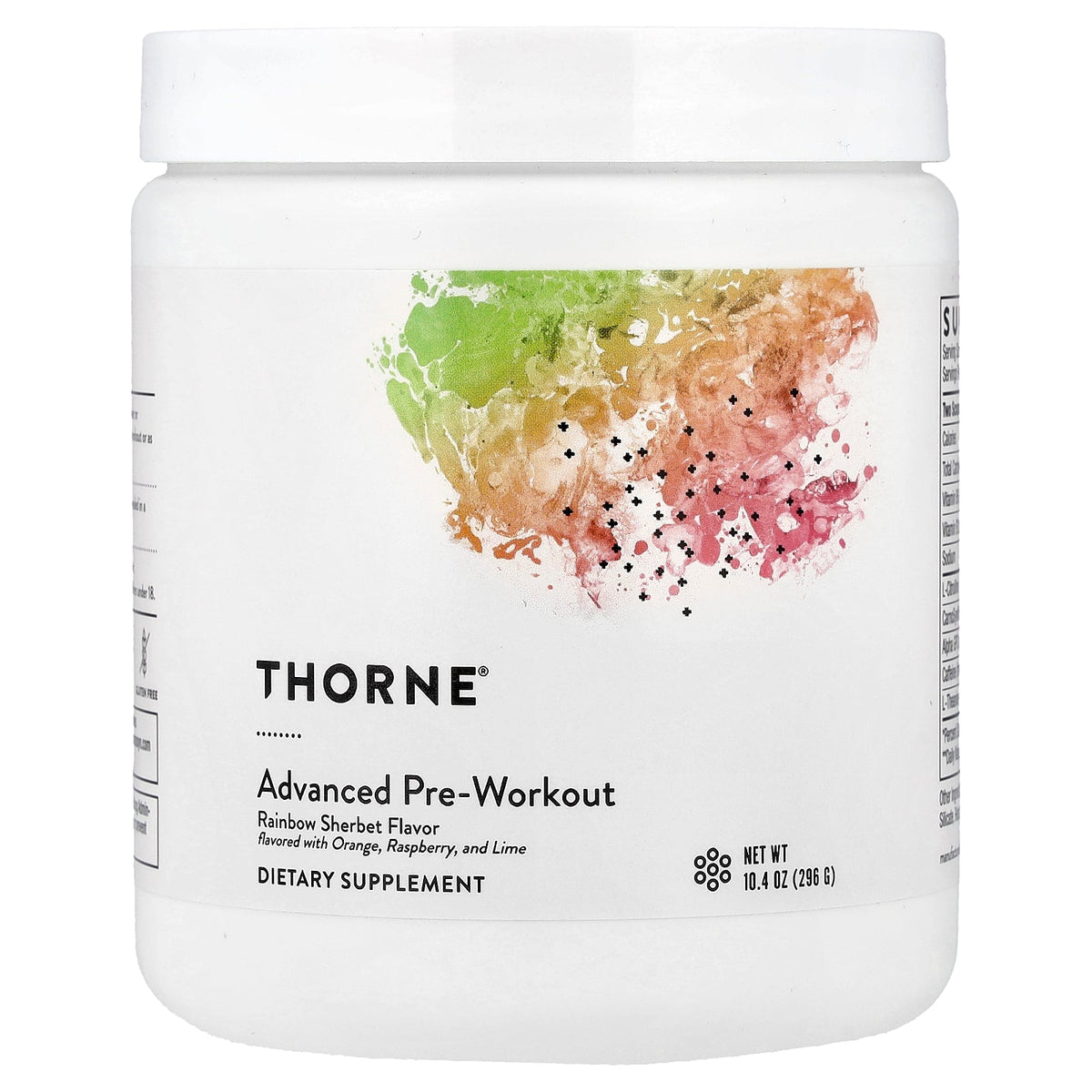 Thorne, Advanced Pre-Workout, Rainbow Sherbet, 10.4 oz (296 g)