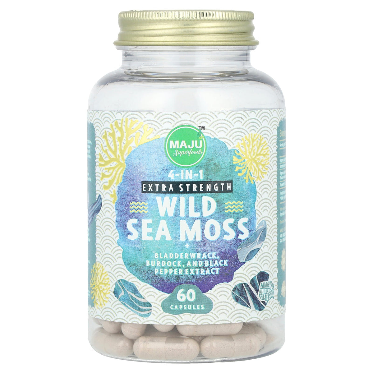 Maju Superfoods, Wild Sea Moss, 60 Capsules