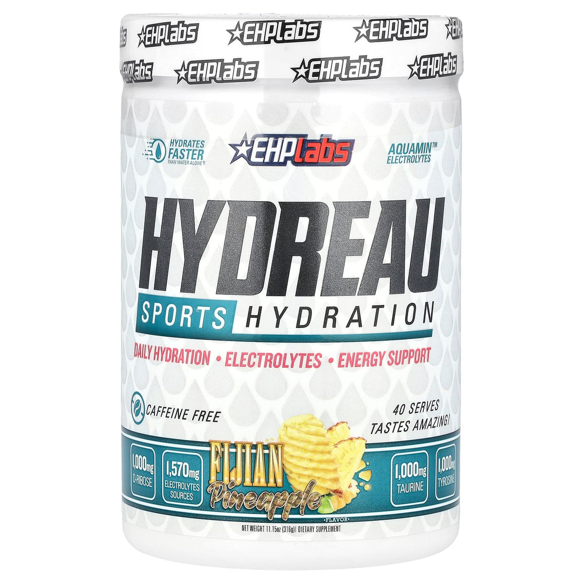 EHPlabs, Hydreau Sports Hydration, Fijian Pineapple, 11.15 oz (316 g)