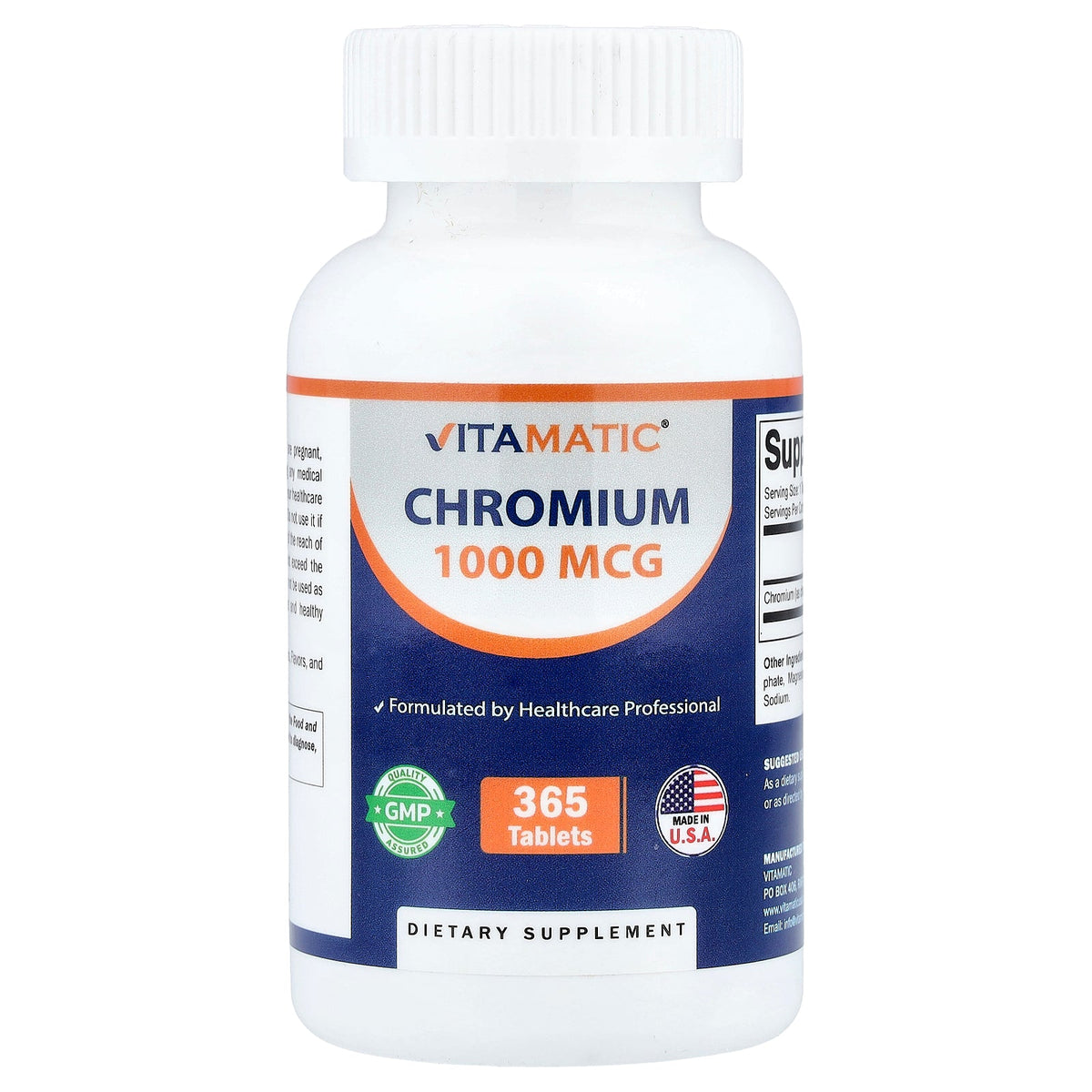 Vitamatic, Chromium, 1,000 mcg, 365 Tablets
