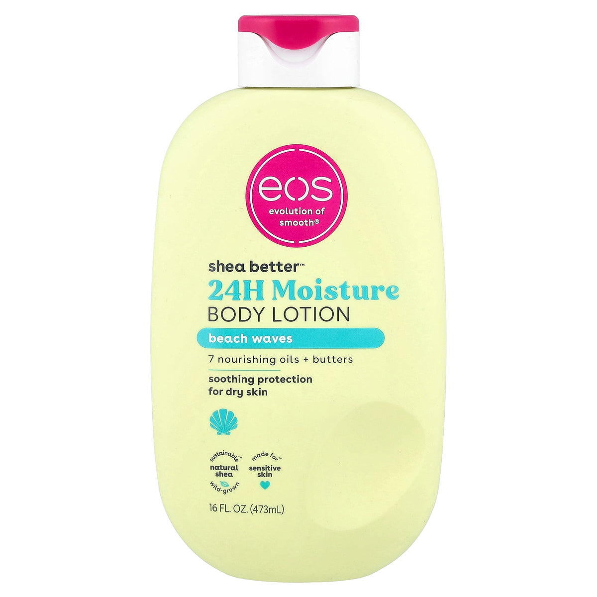 EOS, Shea Better™, 24H Moisture Body Lotion, Beach Waves, 16 fl oz (473 ml)