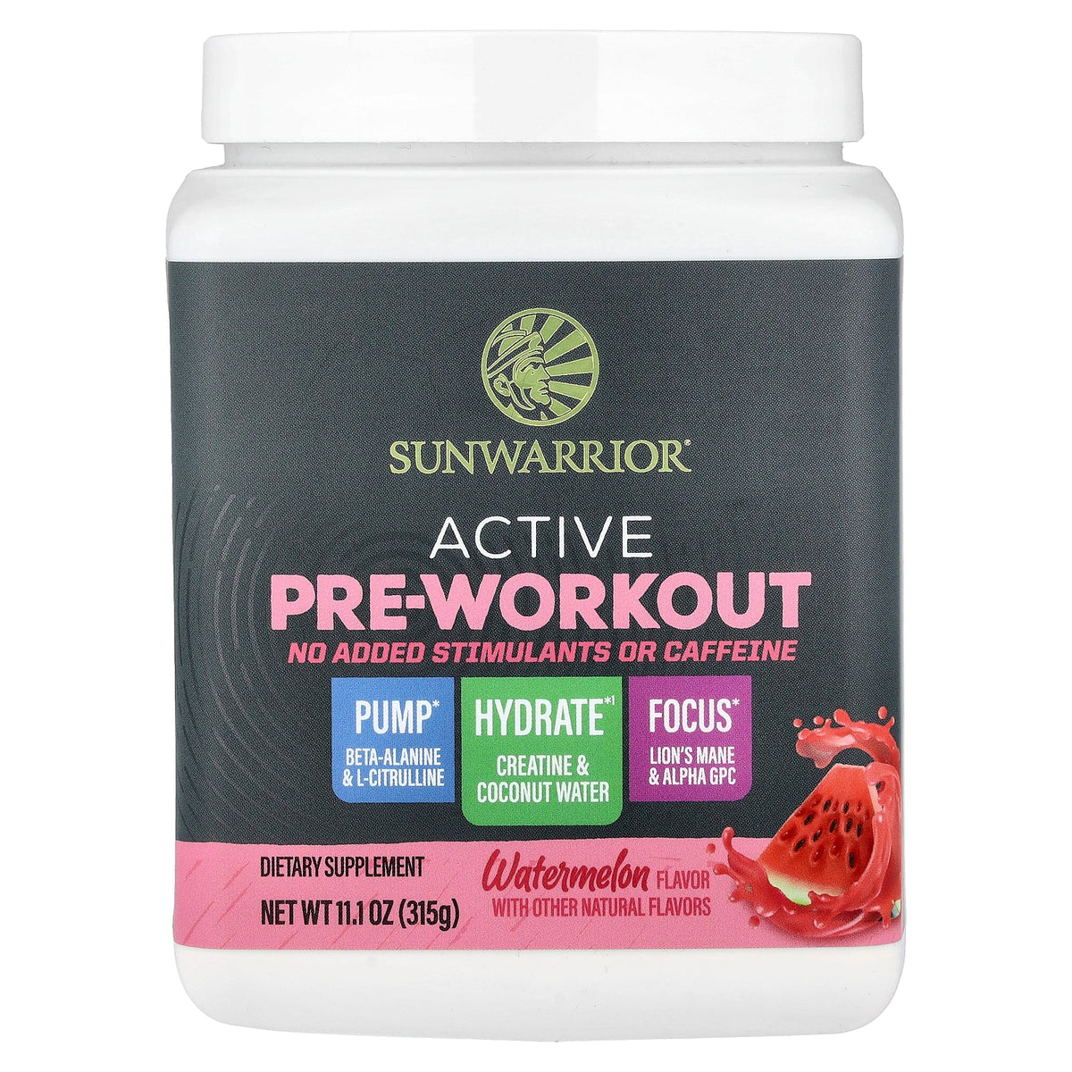 Sunwarrior, Active Pre-Workout, Watermelon, 11.1 oz (315 g)