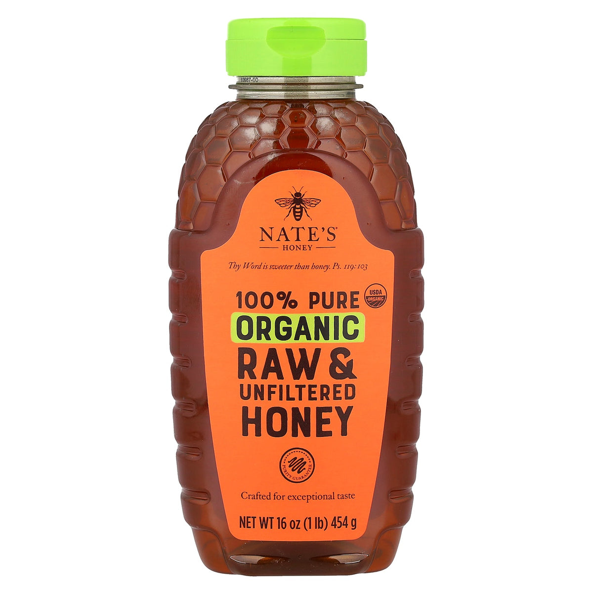 Nate's Honey, 100% Pure Organic Honey, Raw & Unfiltered, 16 oz (454 g)