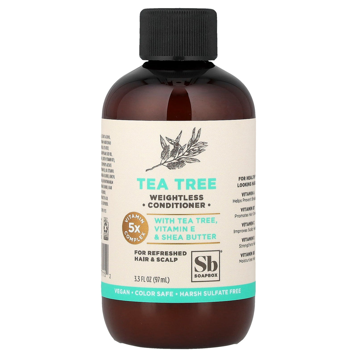 Soapbox, Tea Tree Weightless Conditioner, 3.3 fl oz (97 ml)