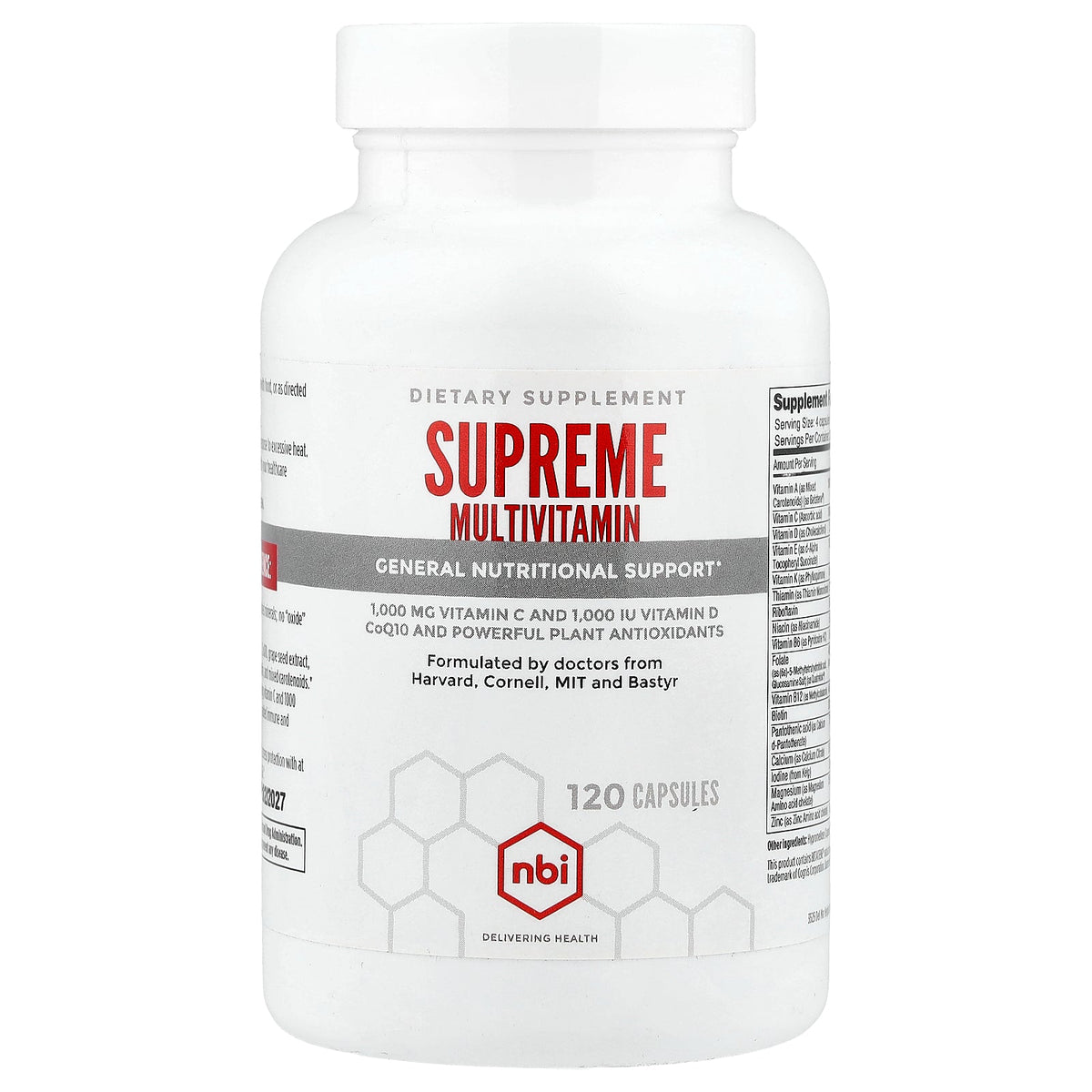 NBI, Supreme Multivitamin, 120 Capsules