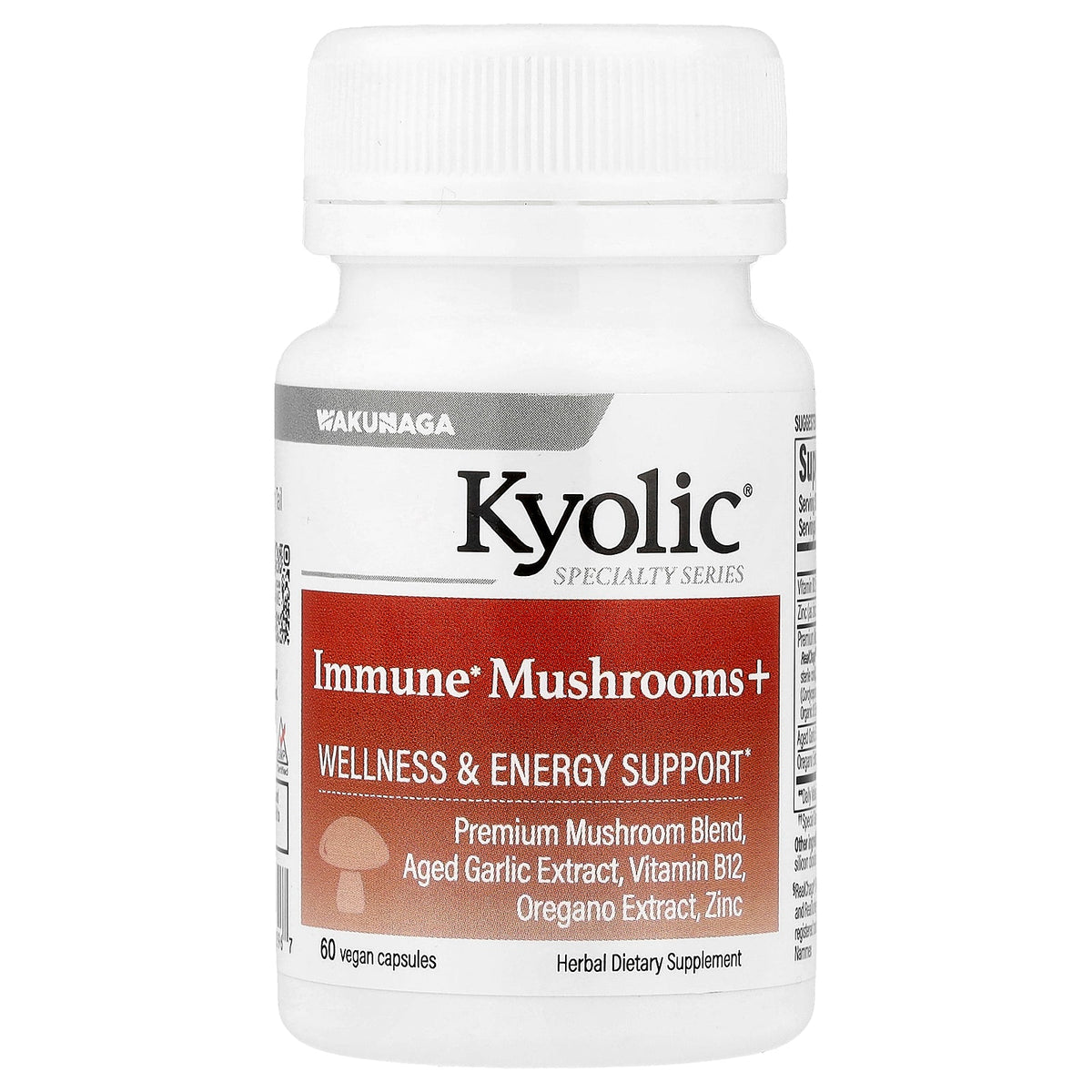 Kyolic, Specialty Series, Immune Mushrooms+, 60 Vegan Capsules