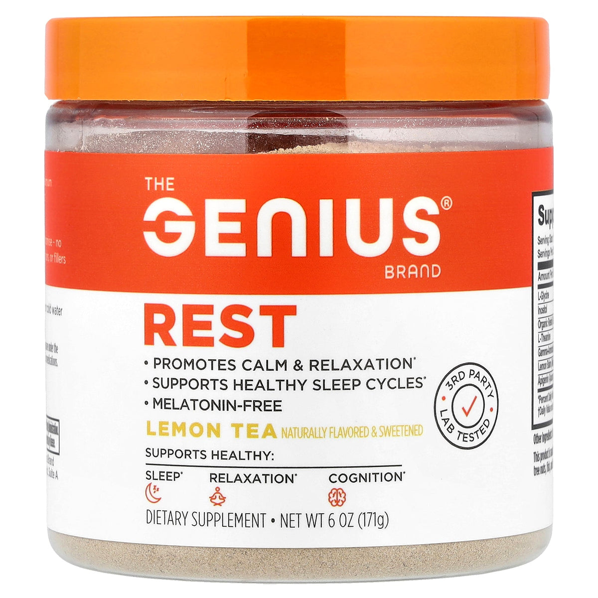 The Genius Brand, Rest, Lemon Tea, 6 oz (171 g)