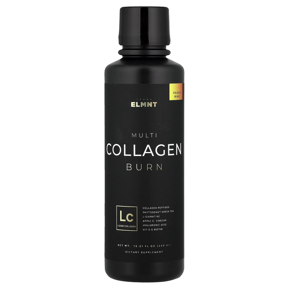 TERRA ELMNT, Multi Collagen Burn, Peach Ring, 15.21 fl oz (450 ml)