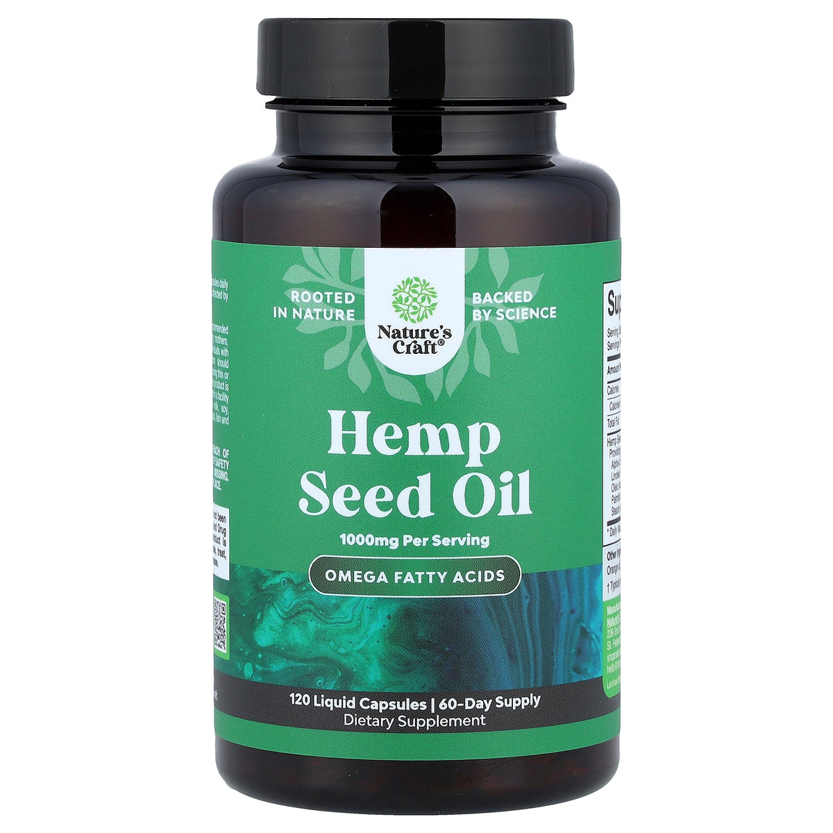 Nature's Craft, Hemp Seed Oil, 120 Liquid Capsules (500 mg per Capsule)