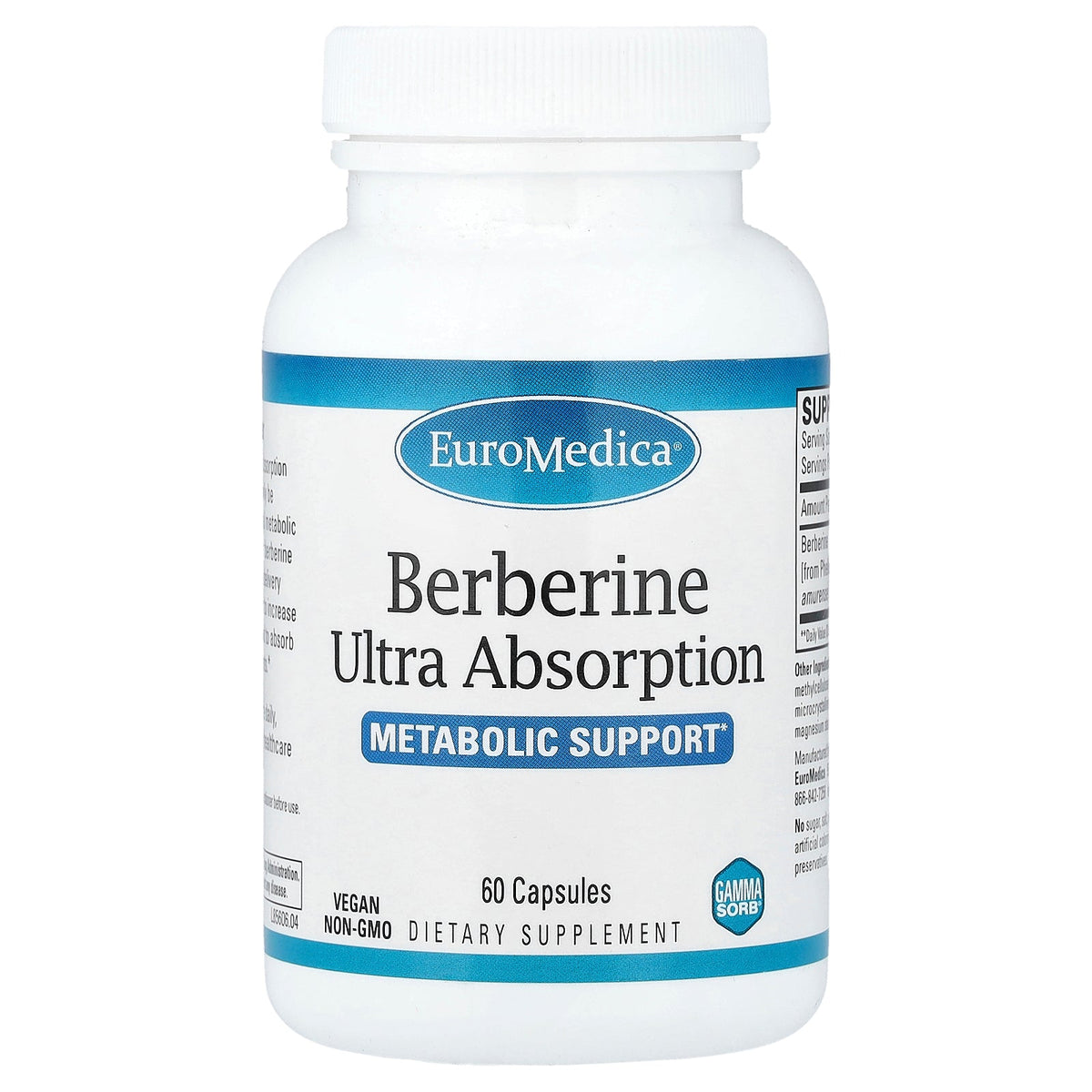 EuroMedica, Berberine Ultra Absorption, 60 Capsules