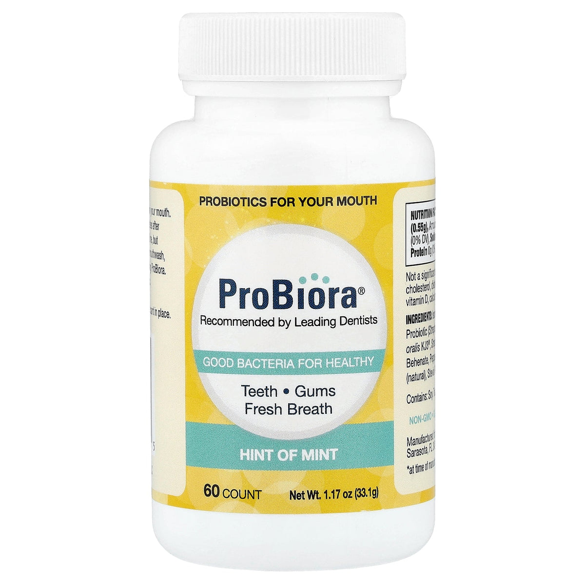 ProBiora, Dental Probiotics, Hint of Mint, 60 Tablets