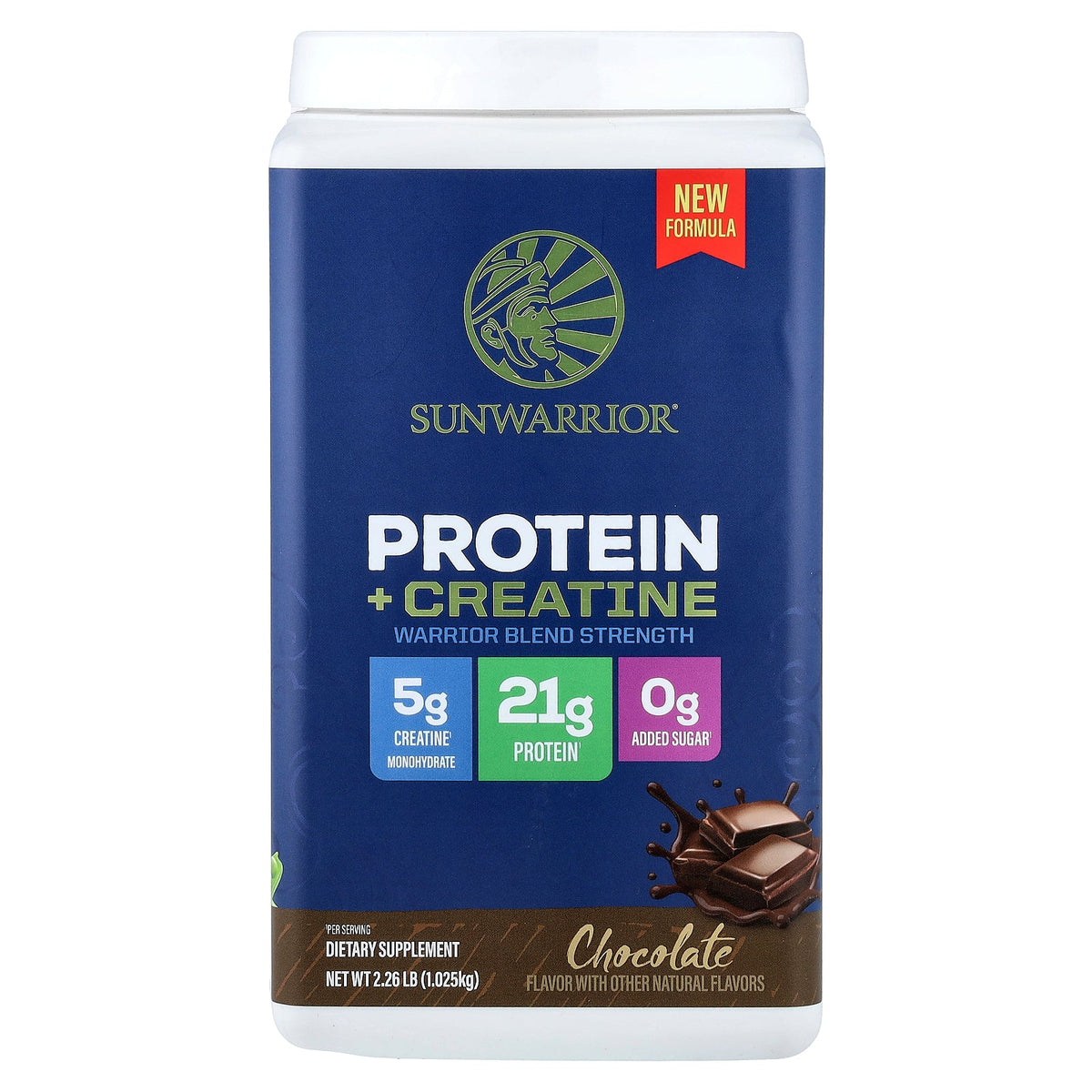 Sunwarrior, Protein + Creatine, Chocolate, 2.26 lb (1.025 kg)