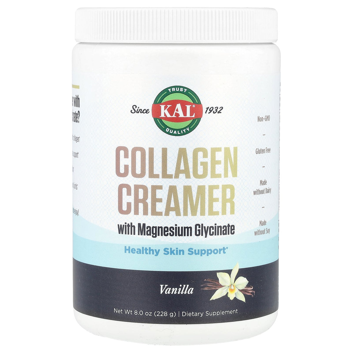 KAL, Collagen Creamer with Magnesium Glycinate, Vanilla, 8 oz (228 g)