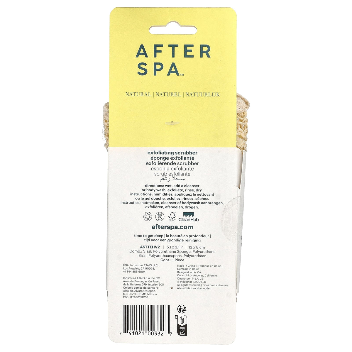 AfterSpa, Exfoliating Scrubber, 1 Scrubber