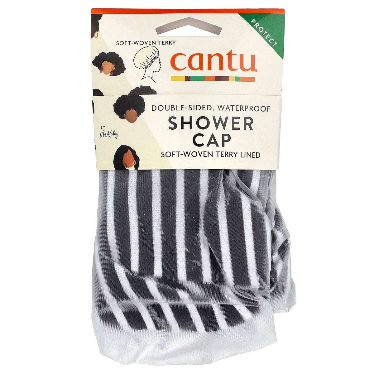 Cantu, Soft-Woven Terry Lined Shower Cap, One Size Fits Most, 1 Cap
